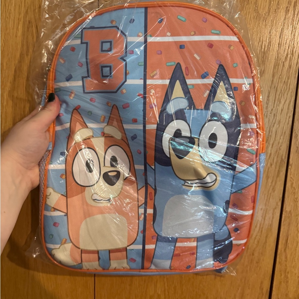 Bluey Backpack Blue and Orange NWT